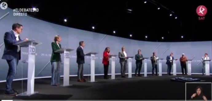 Debate entre candidatos en Canal Extremadura