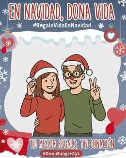Gráfico elaborado por dona sangre para llamar a la donación en Navidad