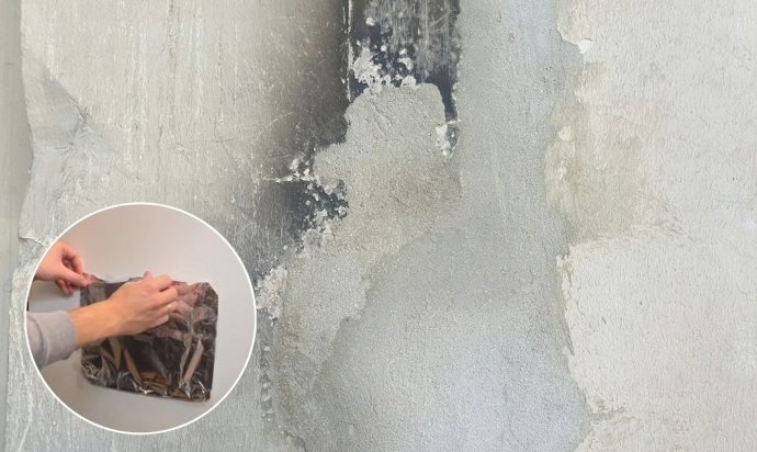 Cómo usar el papel de aluminio ante una humedad: el truco de un arquitecto para saber de dónde viene