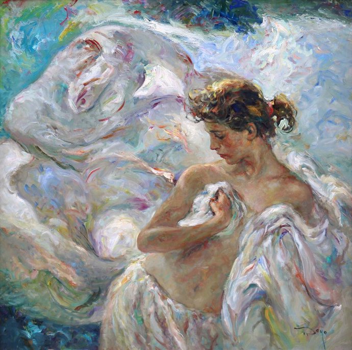 Archivo - El pintor valenciano Pepe Royo donará al Ateneo Mercantil de Valencia su obra 'Mítica', una pieza de 100 x 100 cm, realizada en óleo sobre lienzo, que pasará a formar parte de la pinacoteca de esta institución cultural.