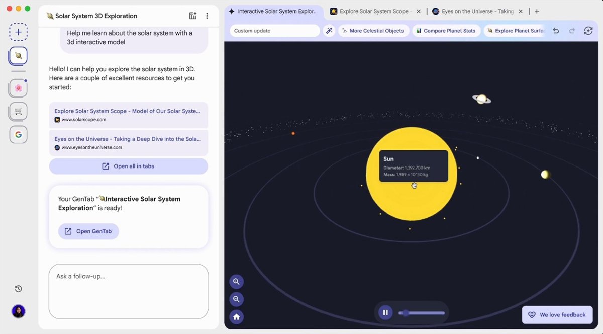 Google’s new tool for the web creates interactive apps with Gemini from open tabs