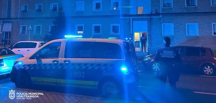 Intervención de la Policía Municipal de Pamplona.