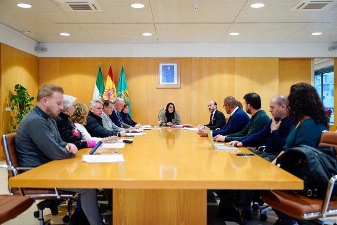 Reunión del consejo rector del Opaef de la Diputación, celebrada este viernes 12 de diciembre.