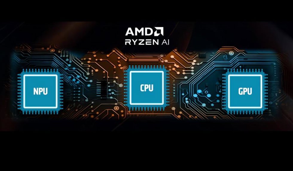 Recurso de los procesadores AMD Ryzen con CPU, GPU y NPU