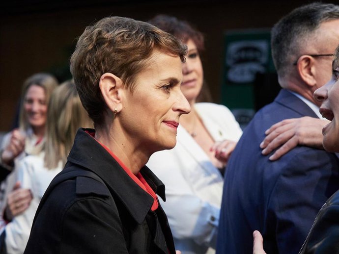 La presidenta del Gobierno de Navarra y secretaria general del PSN, María Chivite.