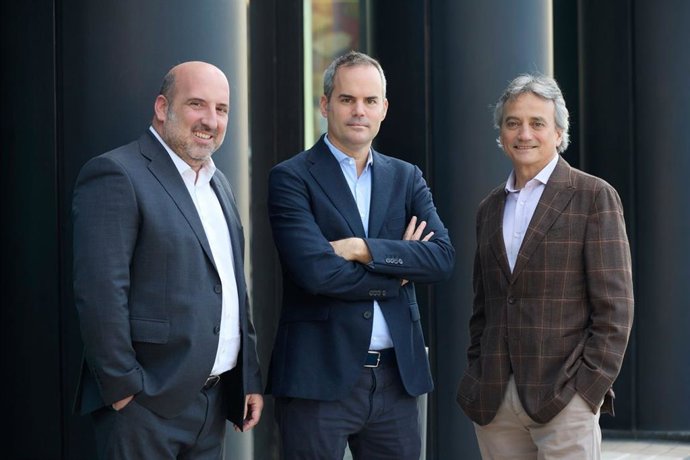 Els socis Jordi Santamaria, Eloi Font i Joan Saula