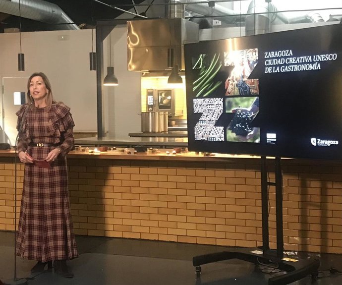 La alcaldesa de Zaragoza, Natalia Chueca, presenta el Plan de Accíon al formar parte de la Red de Ciudades Creativas del Mundo impulsada por la UNESCO