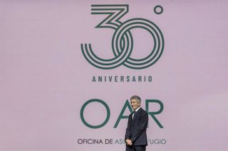 Archivo - El ministro del Interior, Fernando Grande-Marlaska, interviene durante la entrega de los primeros Premios al Mérito de la protección Internacional por el 30 aniversario de la Oficina de Asilo y Refugio, a 16 de noviembre de 2022, en Madrid (Espa