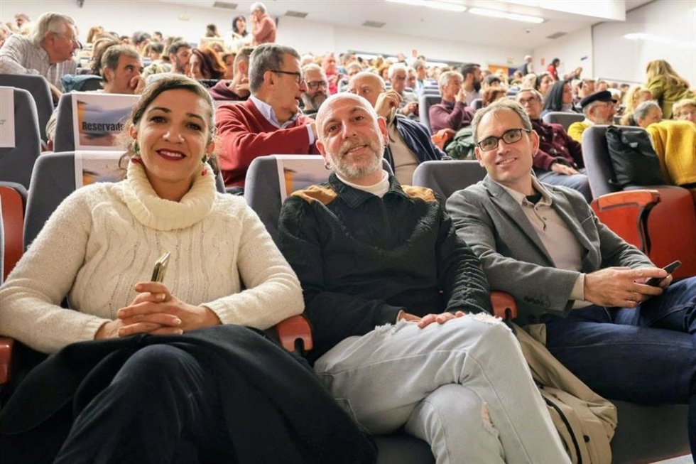 Toni Morillas, Ernesto Alba y Toni Valero asisten a la asamblea de delegados de CCOO.