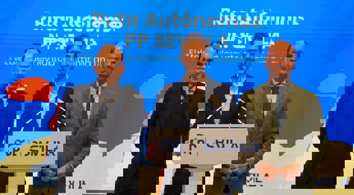  El secretario general del PP provincial, Agustín Aguilera, en el acto.