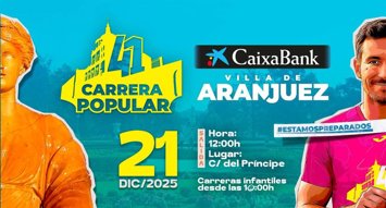 Más de 5.000 corredores participan el 21 de diciembre en la Carrera Popular Villa de Aranjuez.