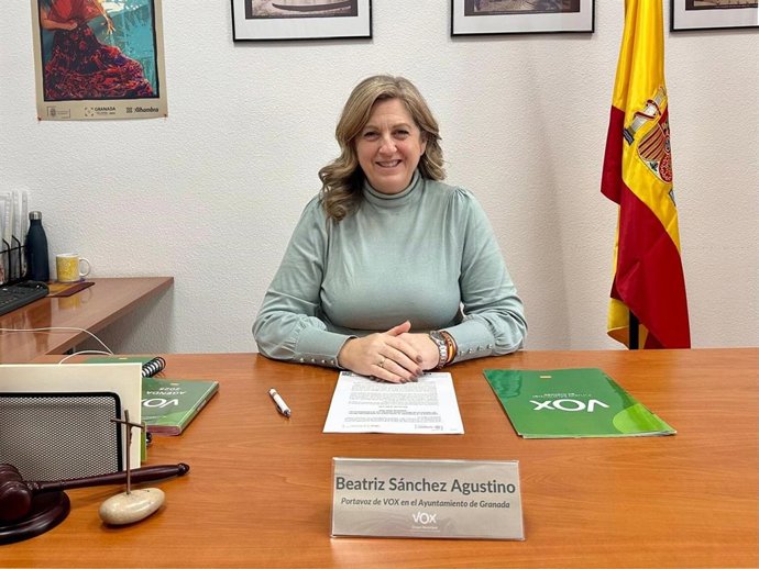 La portavoz de Vox en el Ayuntamiento de Granada, Beatriz Sánchez Agustino.