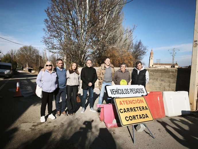 Representantes municipales de Calamocha, Tornos, Bello, Odón, Torralba de los Sisones, Castejón de Tornos y Berrueco exigen  soluciones "urgentes" al Gobierno de Aragón en el puente de la carretera A-1507, en el término municipal de Calamocha