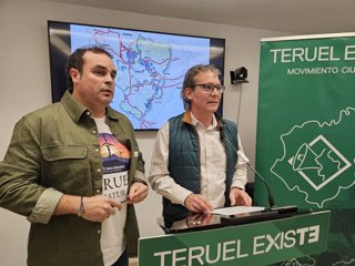 Rueda de prensa de Jesús Villamón y Ernesto Romeo, de Movimiento ciudadano Teruel Existe.