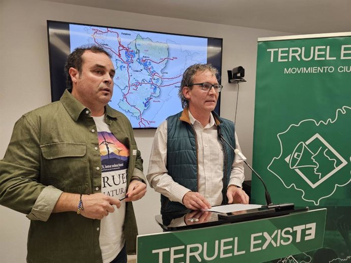 Rueda de prensa de Jesús Villamón y Ernesto Romeo, de Movimiento ciudadano Teruel Existe.