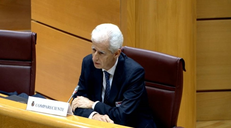 Archivo - El vicepresidente de SEPI, Bartolomé Lora, durante su comparecencia en la comisión de investigación del Senado sobre el 'caso Koldo'.