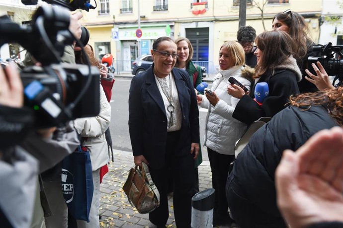 Natalia González Peláez, llega a la reunión de secretarias autonómicas de Igualdad del PSOE, a 12 de diciembre de 2025, en Madrid (España). La dirección convoca a las secretarías autonómicas de Igualdad y también a las portavoces del ramo y del Pacto de E