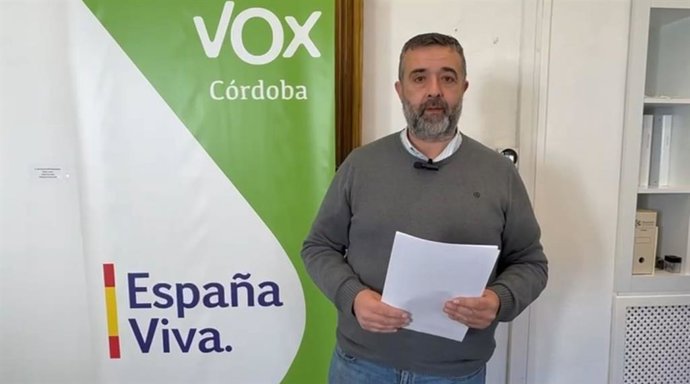 El portavoz de Vox en la Diputación de Córdoba, Rafael Saco.