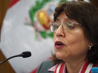 Archivo - March 20, 2025, Lima, Lima, Peru: Delia Espinoza Valenzuela, Attorney General of Peru , gives a press conference on the challenges facing the Public Prosecutor's Office in Peru, the fight against corruption and emblematic cases, the problem of c