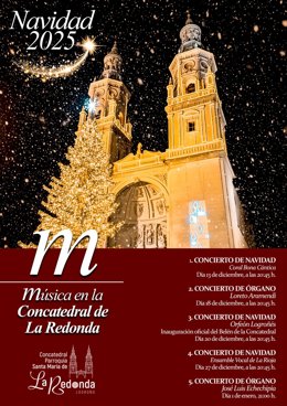 La Concatedral de La Redonda presenta su programación cultural y litúrgica para la navidad 2025