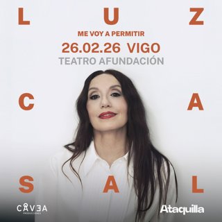 Luz Casal actuará en el Teatro Afundación de Vigo el 26 de febrero de 2026