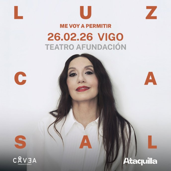Luz Casal actuará en el Teatro Afundación de Vigo el 26 de febrero de 2026