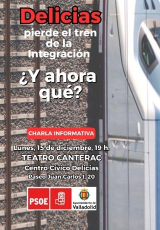 El Grupo Municipal Socialista convoca una charla informativa en Las Delicias sobre el futuro del barrio tras el "bloqueo" del PP a la integración ferroviaria