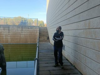 El artista Óscar Bueno, en el CDAN.