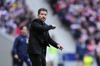 Diego Pablo Simeone, entrenador del Atlético de Madrid.