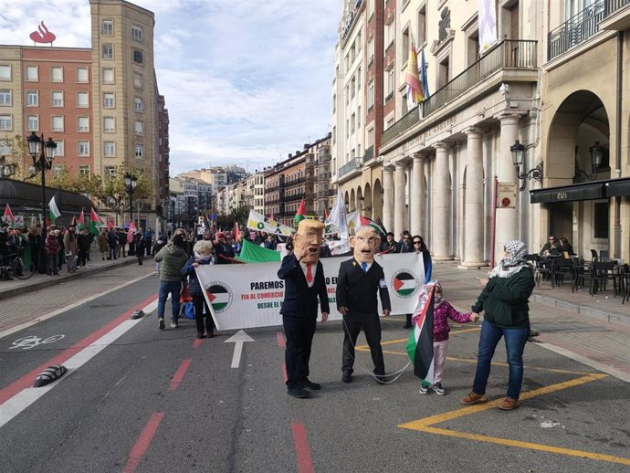 Manifestación en Logroño en apoyo al pueblo palestino