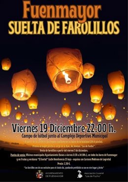 Fuenmayor iluminará el cielo con sus 'Farolillos' el próximo viernes, 19 de diciembre