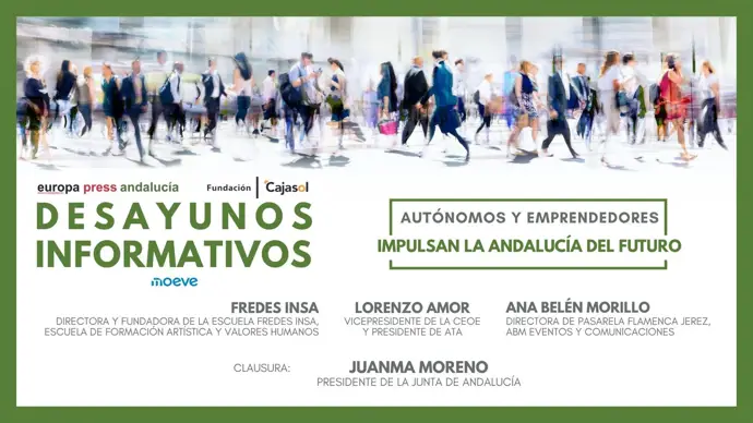 Cartel anunciador del desayuno informativo