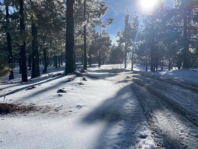 Archivo - Nevada en la cumbre de Gran Canaria