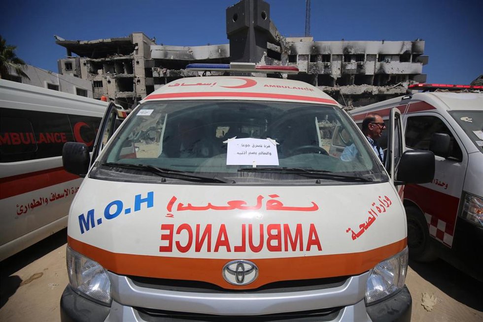 Archivo - Ambulancia en la Franja de Gaza (archivo)