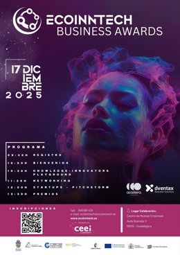 Cartel de la segunda edición del Ecoinntech Business Awards 2025.