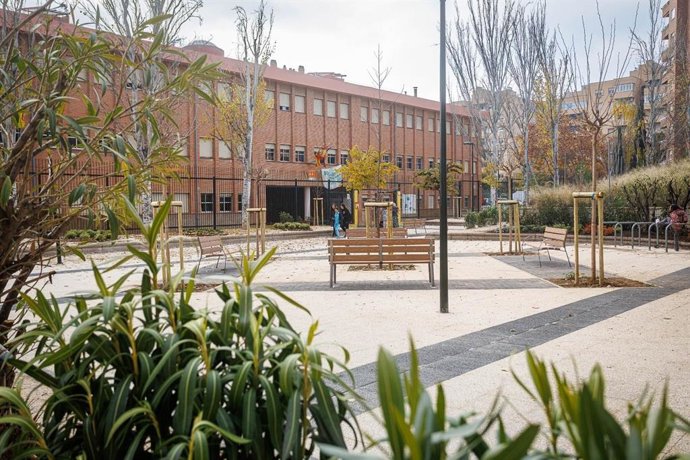 Aspecto de la Plaza Monsalud tras su renovación.