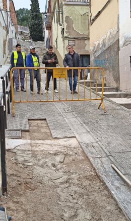 Imagen de los arreglos urbanos en la Travesía Cruz de la Magdalena, en Jaén.