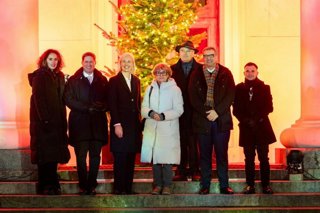 Un momento del acto en Vilnius