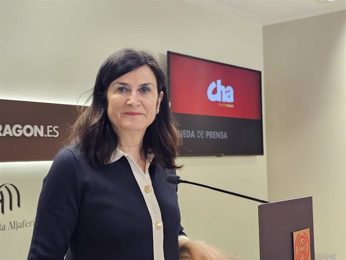 La secretaria general de CHA y portavoz de CHA en las Cortes de Aragón, Isabel Lasobras.