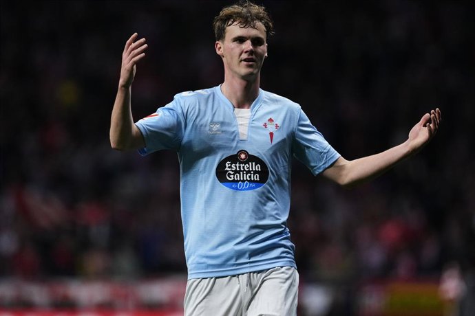 Archivo - February 15, 2025: Williot Swedberg of RC Celta de Vigo during Atletico de Madrid vs Celta de Vigo at Riyadh Air Metropolitano Stadium on February 15th 2025