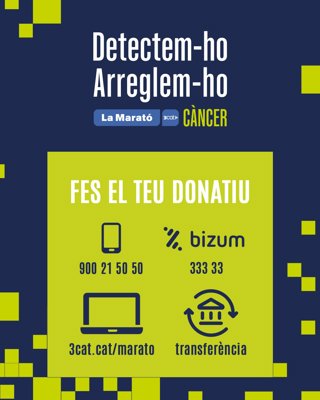 Cartell del programa amb les vies de recaptació