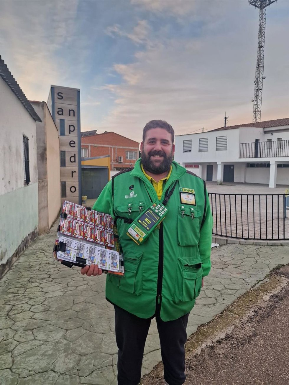 El vendedor de la ONCE Jonatan Lozada Paredes