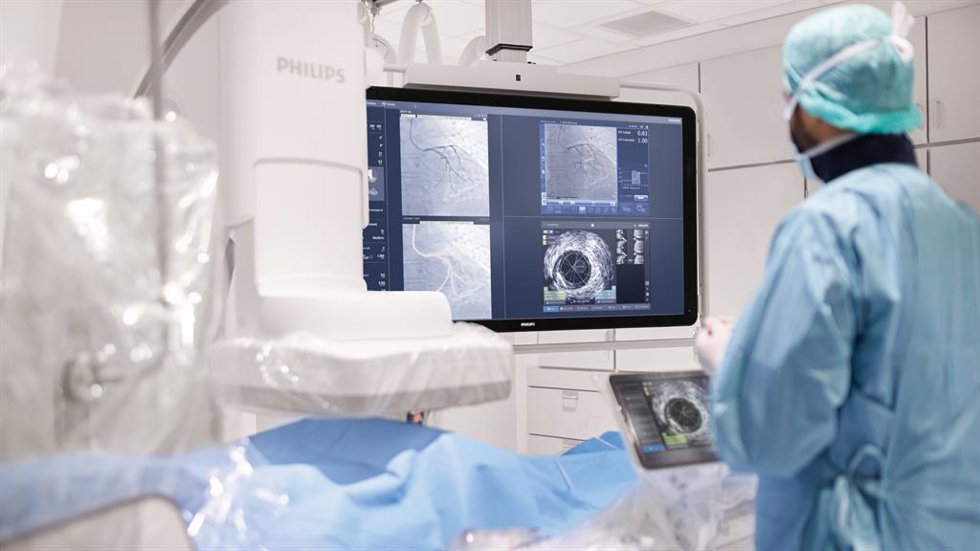 Plataforma de terapia guiada por imagen Azurion de Philips.