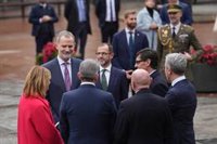 El Rey llega al Ayuntamiento de L'Hospitalet (Barcelona) por el centenario de su título de ciudad