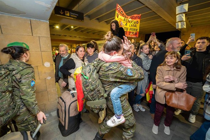 El contingente militar eFP XVII regresa a España tras seis meses desplegados en el Flanco Este Letonia.