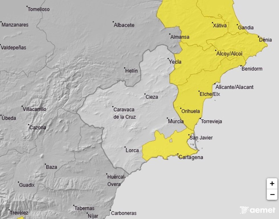 Mapa de avisos