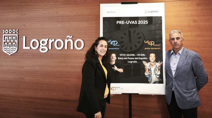 Logroño adelanta las Campanadas con la II Fiesta Pre-Uvas, este viernes en bajo el reloj de Ibercaja, en El Espolón