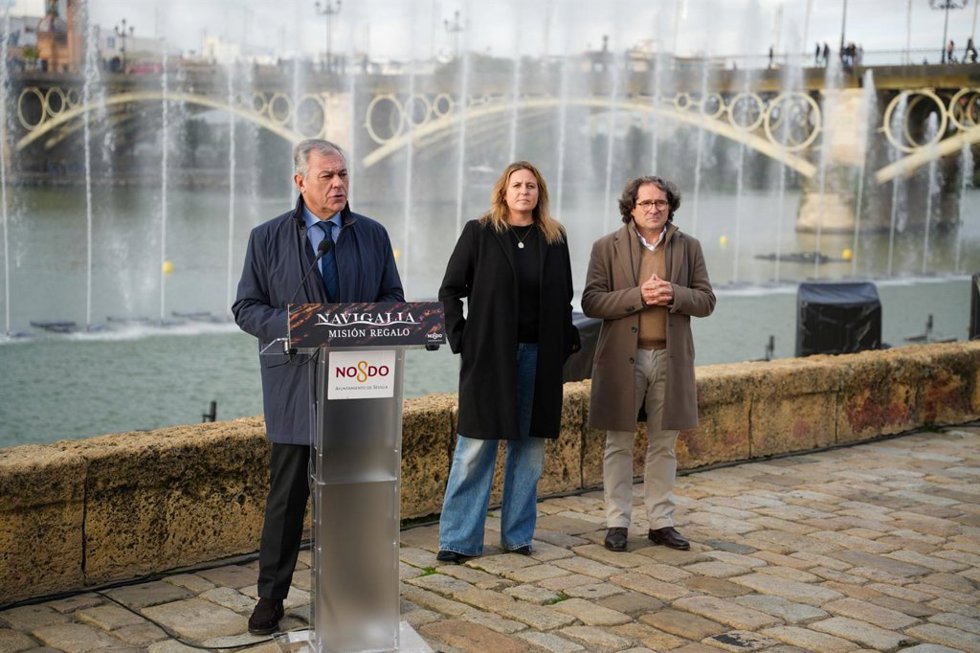 El alcalde de Sevilla, José Luis Sanz, en una comparecencia ante los medios.
