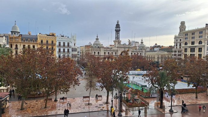 Imatge de la Plaça de l'Ajuntament de València.