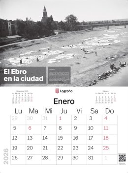 Imagen de 1899 que ilustra enero con la Iglesia de Santiago conservando su chapitel